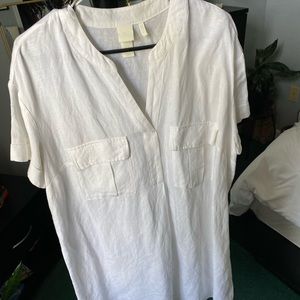 Linen tshirt dress